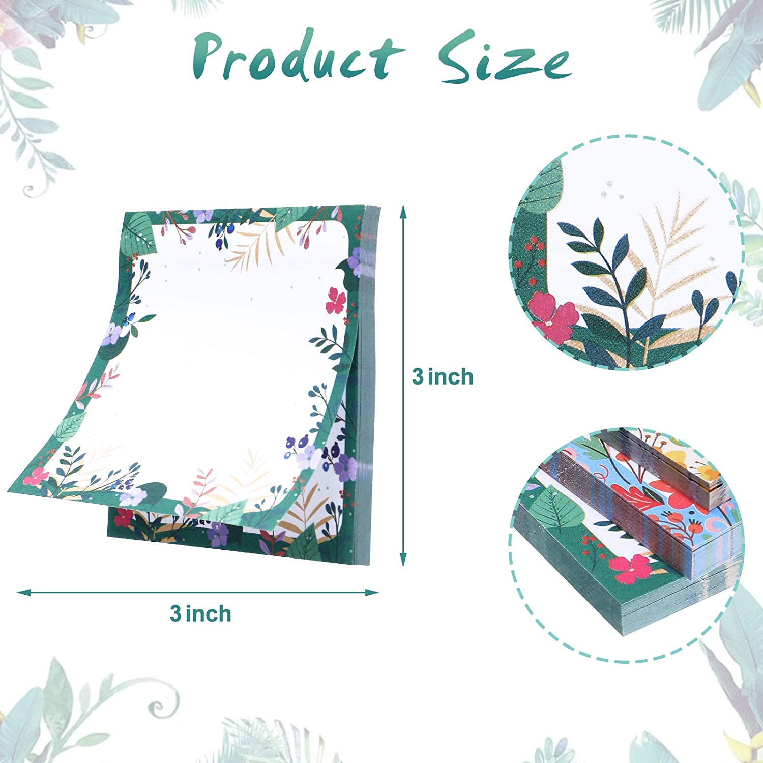 Desktop Sticky Notes Self-Adhesive Computer Reminder Note Pads Sticky Memo Notes 