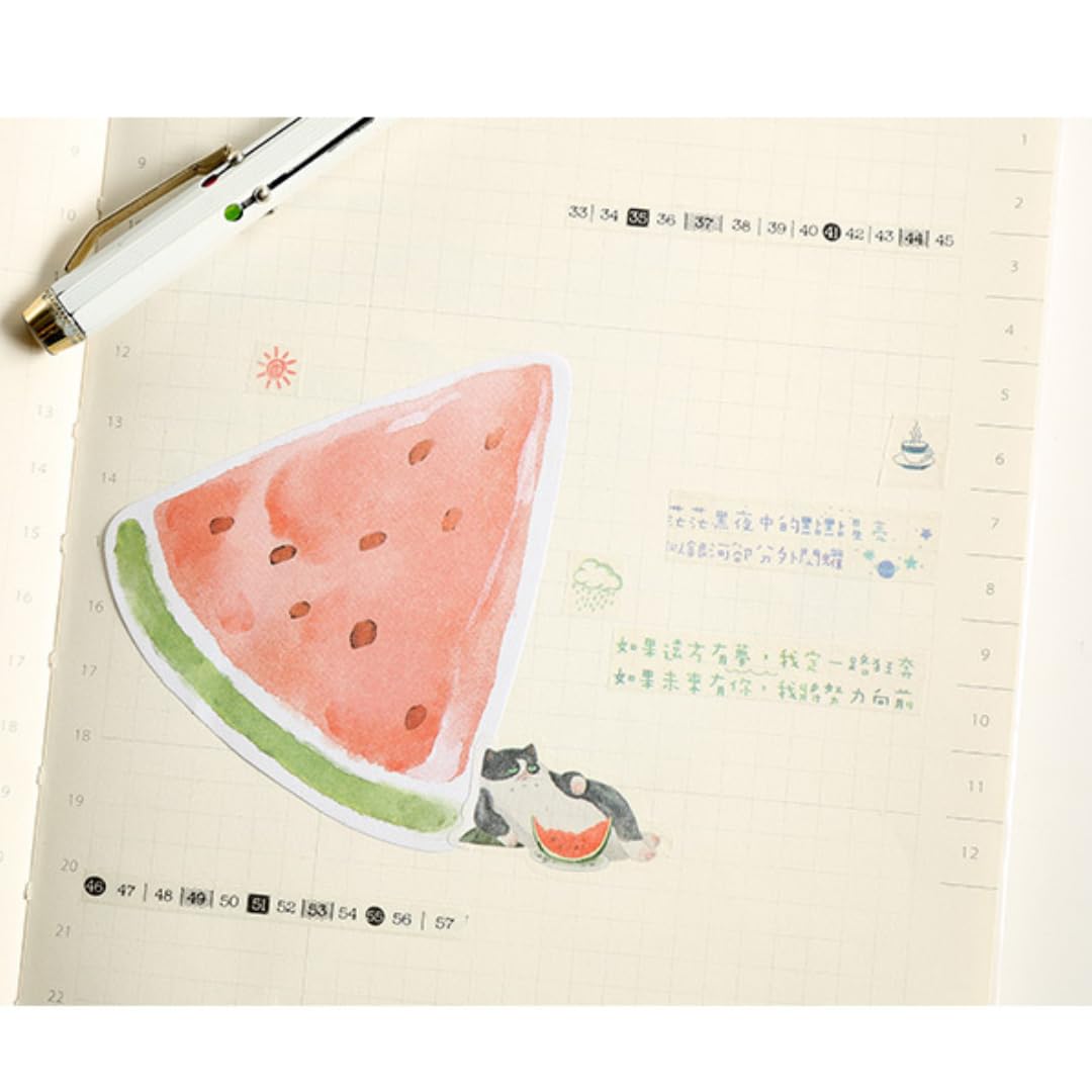 Fruit Shape Orange Watermelon Pear Peach Pear Self Adhesive Notepad Paper Sticky Note