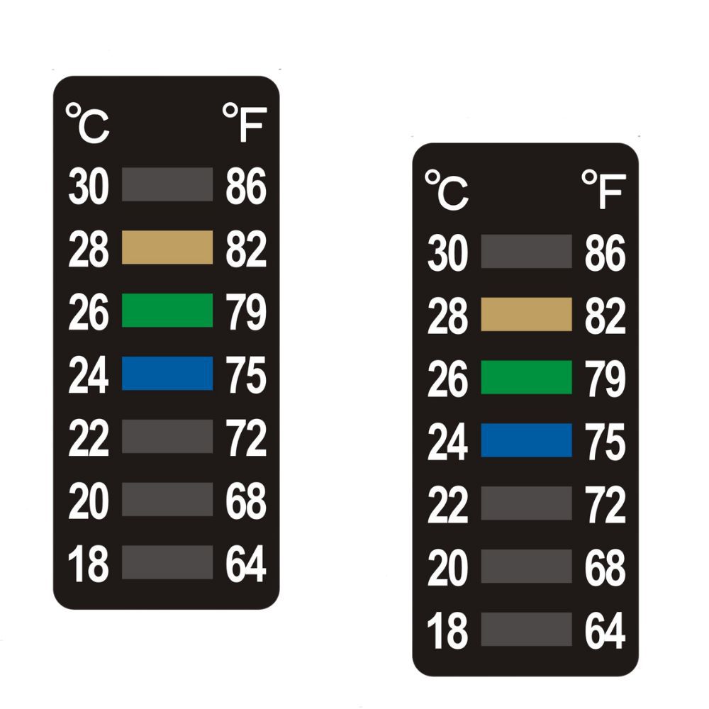 Horizontal Stick On Thermometer Strip Horizontal Thermometer Stickers Digital Temperature Display 61-118°F (16-48°C)