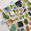 Custom Printing 3d Dome Epoxy Resin Sticker Sheet Kids Cute Animal Plants Fruit Sticker Decoration