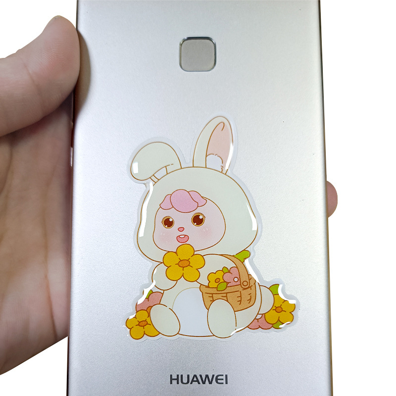 Customized 3d Clear Epoxy Gel Sticker for Girls, Cartoon Cute Resin Epoxy for Phone Water Bottle Deco