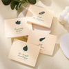 Thick Paper Matte 250GMS Greenery Small Thank You Card for Clients Customized Greeting Cards with Logo