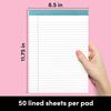 6 Pack Lined Legal Pads Wide/Legal Ruled Note Pads