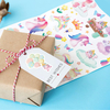Cute Pink Unicorn Adhesive Stickers Rainbow Magical Star Unicorn Stickers for Girls Toddlers Birthday Invitations Envelopes Decorations 