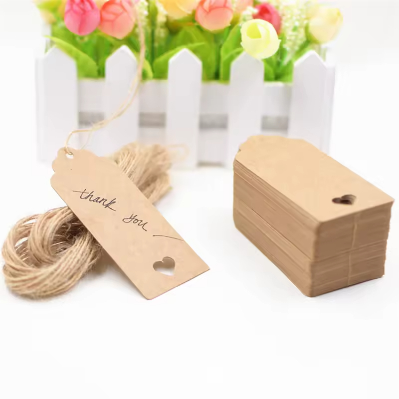 Gift Kraft Paper Tags for DIY Wedding Party Clothing Thank You Swing Hang Paper Tag Labels