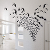 Halloween Bats Decoration, 4 Different Sizes Realistic PVC Black 3D Scary Bat Sticker