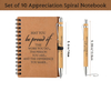 Mini Spiral Kraft Inspirational Notebook Employee Appreciation Gift Set with Ballpoint Pen
