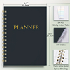 Spiral-Bound Undated Weekly & Monthly Planner 53 Week Agenda Journal Productivity Enhancing Stationery for Office Use