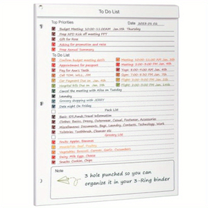 A4 Size To Do List Notepad Daily Task Planner with Checklist 52 Sheets Tear Off Note Pad with Calendar