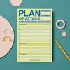 Plan of Attack Daily Planner Notepad - English Language Adult To-Do List for Maximum Productivity, Goal-Oriented Task Management