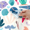 Cartoon Ocean Animals Wall Decals Peel and Stick Under The Sea Kids Room & Nursery Decor
