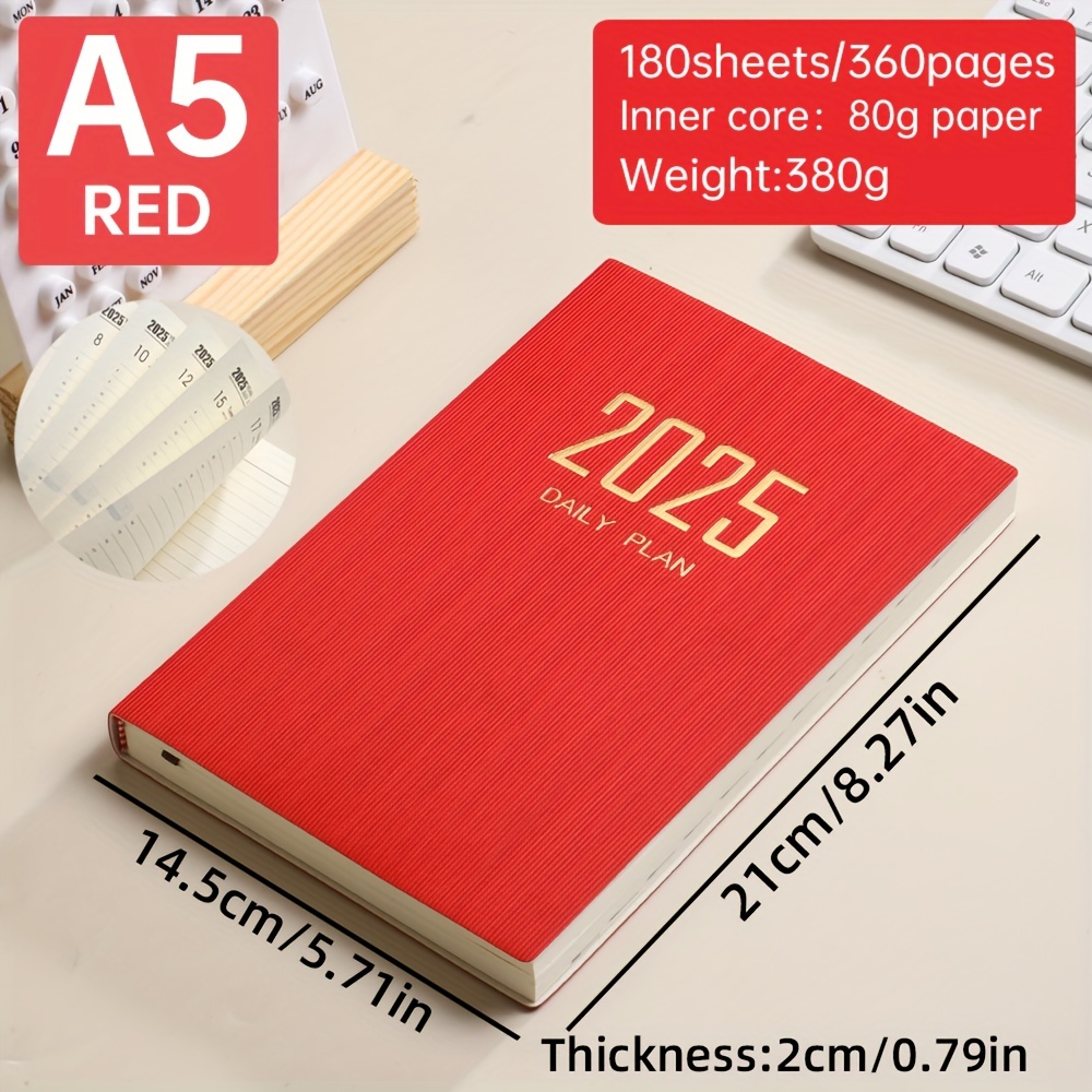 Custom A5 180 Sheets 2025 Daily & Monthly Softcover Planner Perfect for Daily Scheduling Office And School Use
