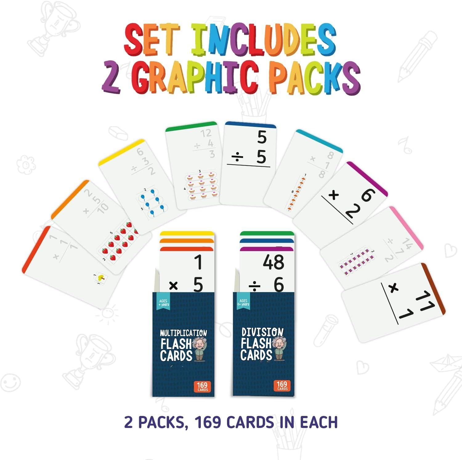 Multiplication And Division Flash Cards for Toddlers Preschool Kids Educational Flash Card