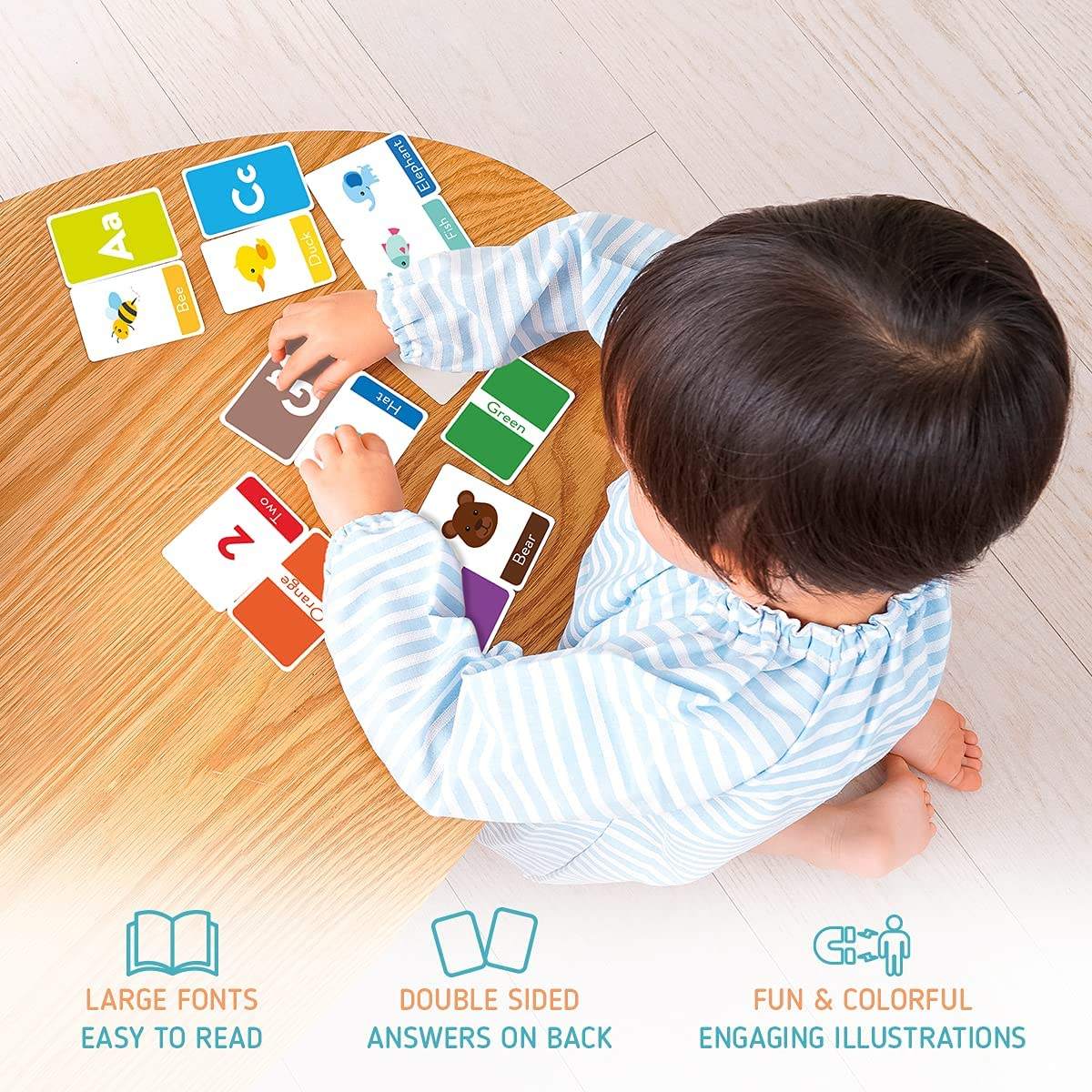 Colors Number Shapes Animals ABC Letters & Sight Words Alphabet Flash Cards