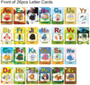 A-Z 26 Alphabet Cognitive Sight Words Flash Water Drawing Cards Kids Early Educational Magic Toys