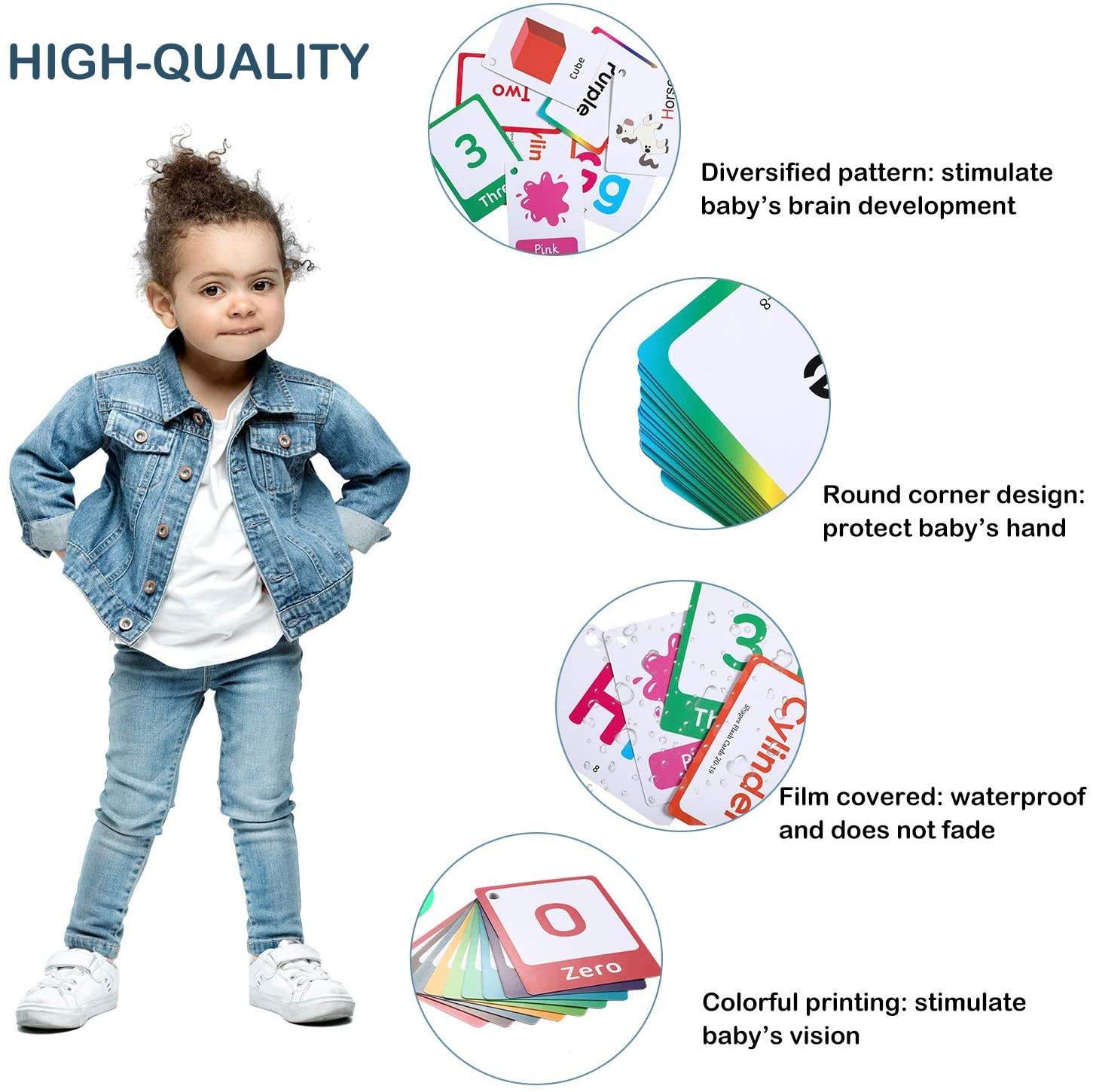 Fun Learning Baby Educational Flash Cards in Stock Flash Card Printing Customized