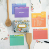 24 Recipe Card Dividers 4 X 6 Inches Index Card Dividers with Floral Pattern 1/3 Cut Tabbed Note Cards Helps Organize Recipe Box