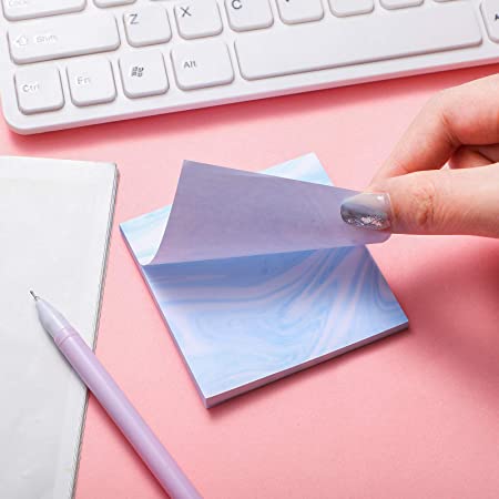 Customized Marble Adhesive Sticky Note Memo Pads Self-Stick Note Pads Set for Work, Office, School