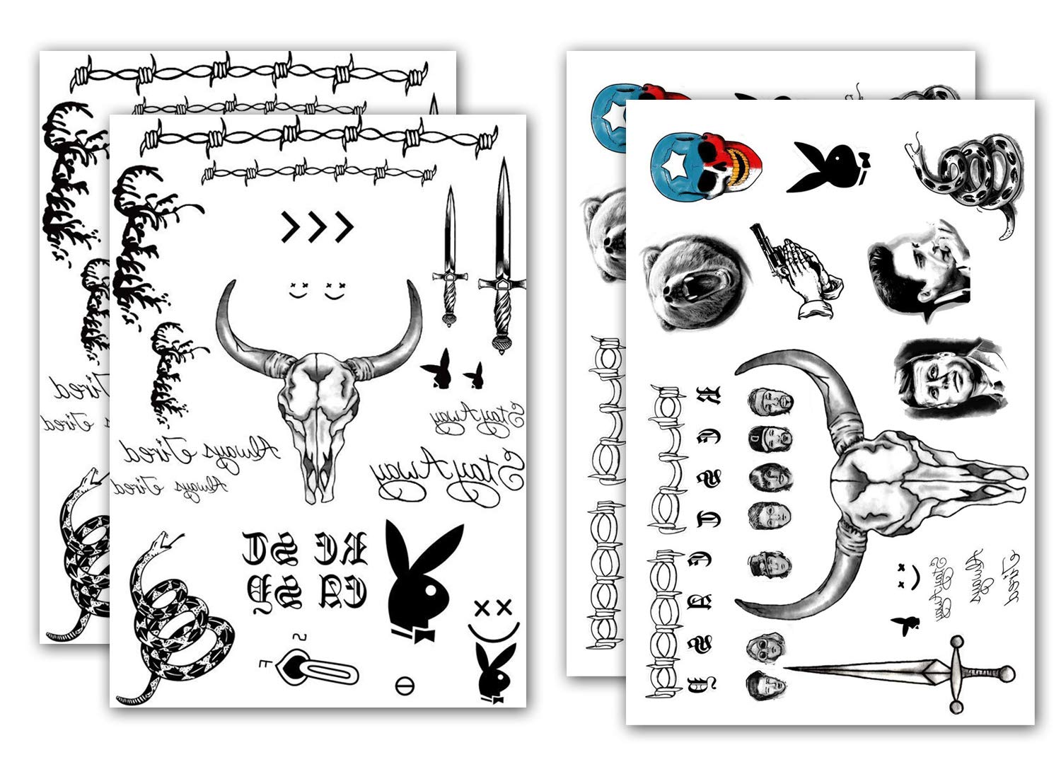 Face Temporary Tattoo Waterproff Stickers Face Neck Hands Arm Tattoos Sticker Buy