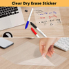 Customized Size Self Adhesive Transparent Whiteboard Sticker Soft Roll Dry Erase Wall Flexible for Teaching Meeting Room Kids