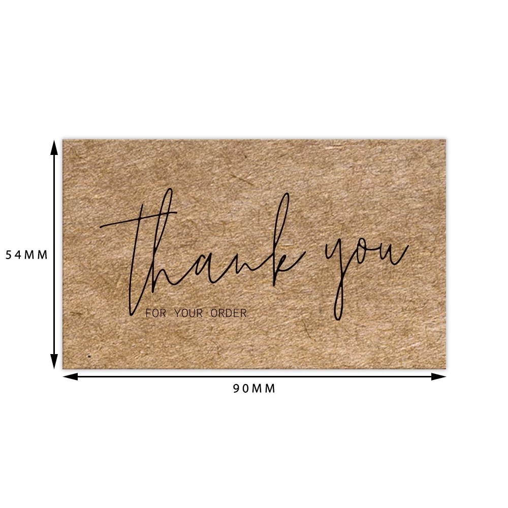 30 Natural Kraft Paper Cards Thank You For Your Business Cards Printing