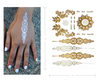 Non Toxic Skin Arm Custom Face Gold Sticker Temporary Tattoo