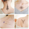 Black Flower Star Letter Animals Tattoo Sticker Waterproof Temporary Custom Design Logo for Girls Kids Women Man Chest Back Leg