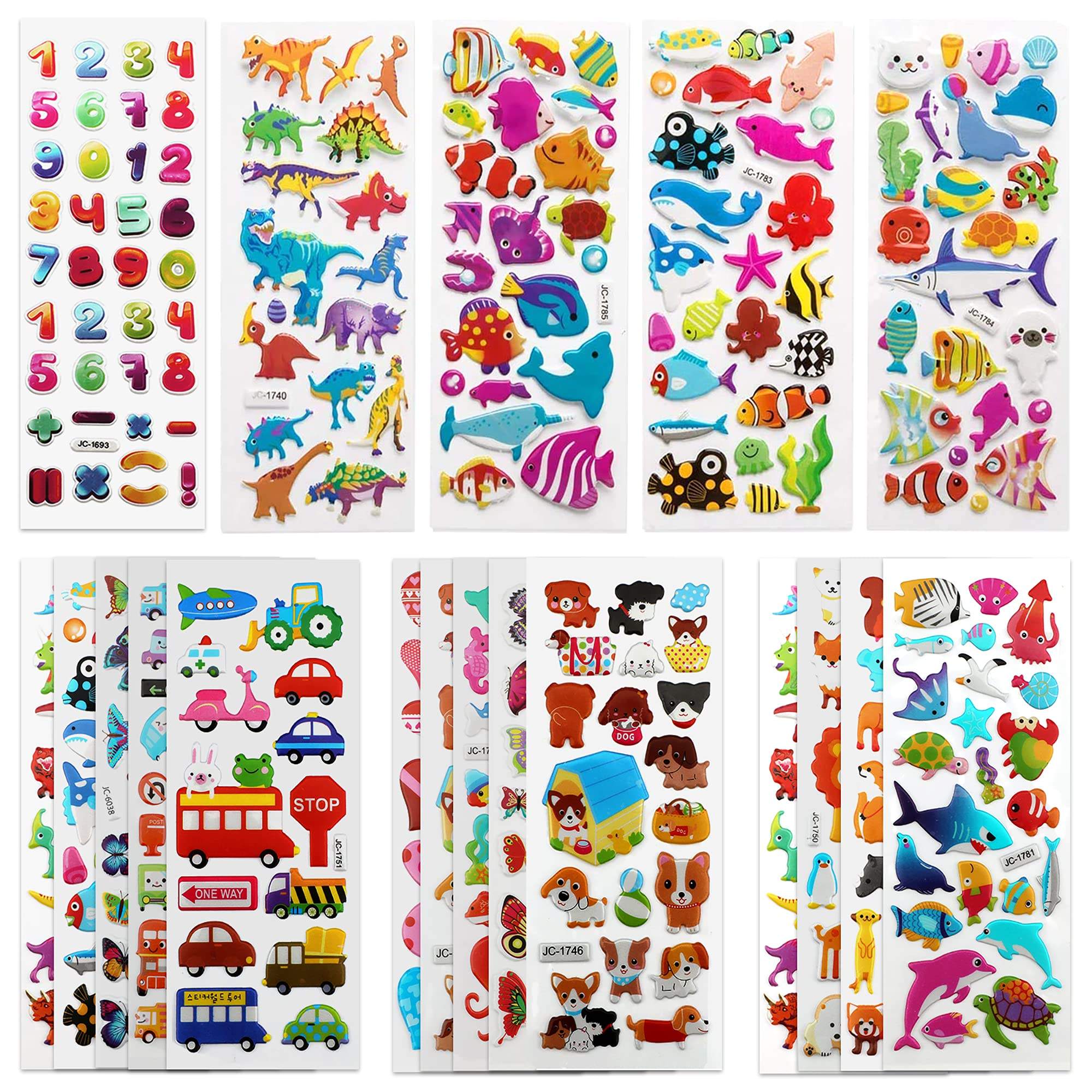 Non-toxic 3D Pe Wall Stickers Animal Puffy Sticker Custom Cartoon Cute Foam Sticker