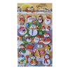 Christmas Foam Sticker Winter Colorful Printing Self-Adhesive 3D Puffy Stickers with Santa Claus Christmas Tree Snowman Reindeer