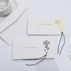 Eco Friendly Embossing Unique Thank You Card with Rose Bookmark for Greeting