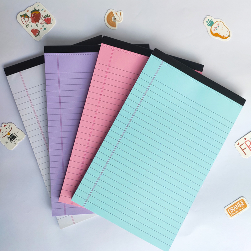 Custom Eco Friendly Kawaii Micro Perforated Writing Pad College Ruled Legal Notepads