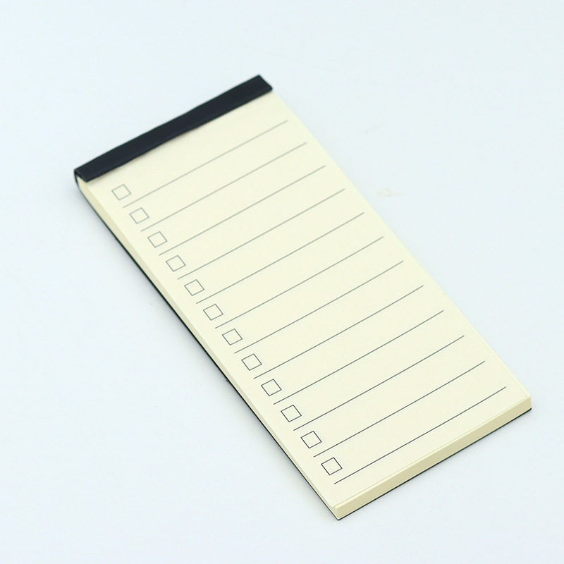 Magnetic Notepad for Fridge Budget Recipe, Custom Logo Printed Office Grid Wide Ruled Plain Blank Note Pad