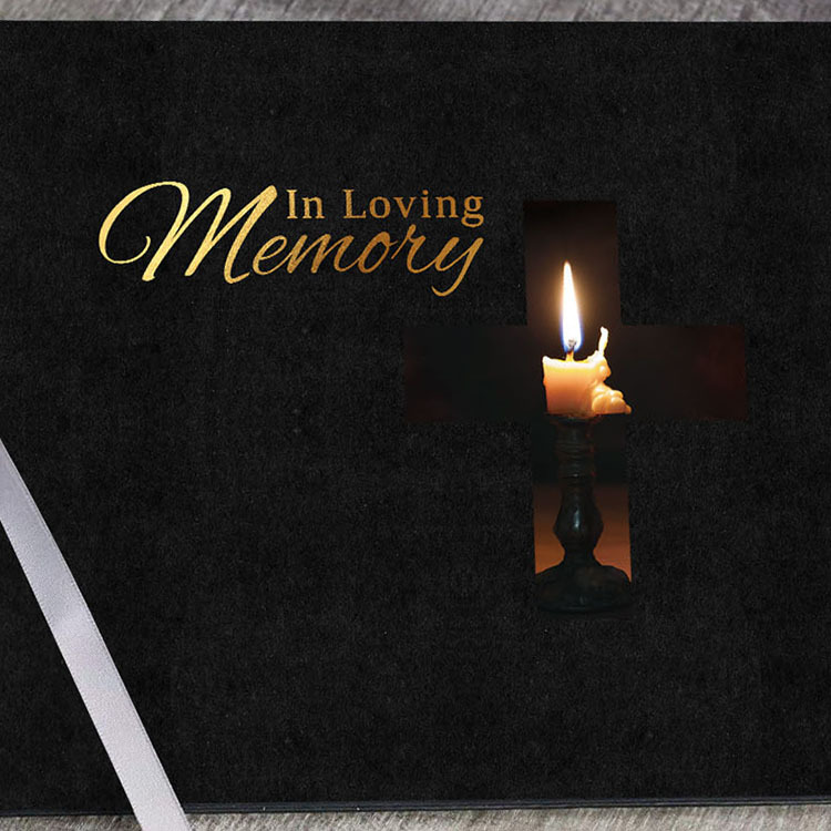 Custom Black Funeral-memorial-books Funeral Register Signature Book in Loving Memory for Funeral