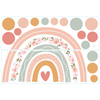 Bohemia Style PVC Self Adhesive Kids Wall Sticker Decoration Child Nursery Rainbow Dot Multi-color Wall Decals Sticker