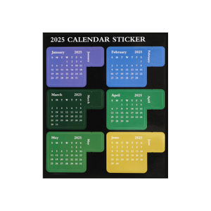 2025 Calendar Stickers Monthly Calendar Sticker Schedule Calendar Adhesive Sticky Divider Tabs for Planners Journal Notebook
