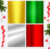 Gift Boutique Metallic Christmas Paper Card Stock Sheets Gold Silver Red Green Foil Boards for Flowers Scrapbook Crafts