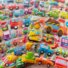 Self-Adhesive 3D Puffy Vehicle Stickers Reusable Construction Tractor Bus Taxi Fire Truck Car Stickers for Kids Toddlers Boy