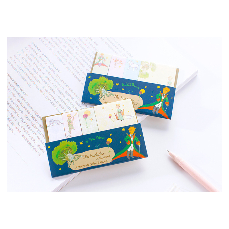 Aesthetic Stationery Cute Little Prince Sticky Memo Pad Notes Kawaii Office Supplies