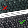 Arabic Keyboard Stickers Replacement for Computer