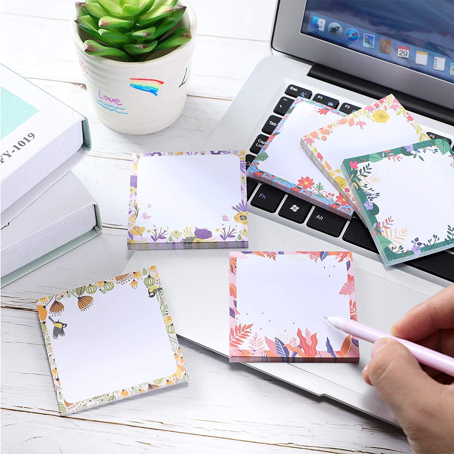 Desktop Sticky Notes Self-Adhesive Computer Reminder Note Pads Sticky Memo Notes 