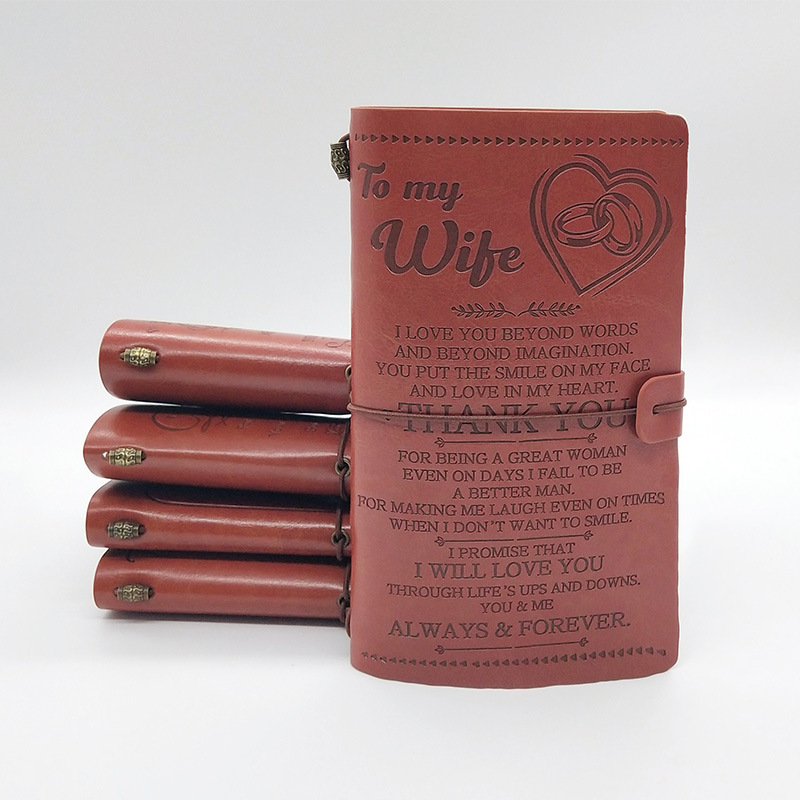 Old Vintage To My Daughter Sfot Leather Journal Refillable A6 Brown Custom Travel Journal Diary