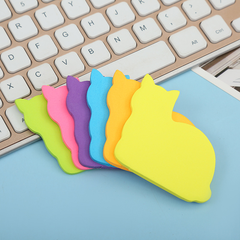 Cute Cat Sticky Notes 8 Bright Colorful Sticky Pad 75 Sheets Pad Self-Sticky Note Pads for School