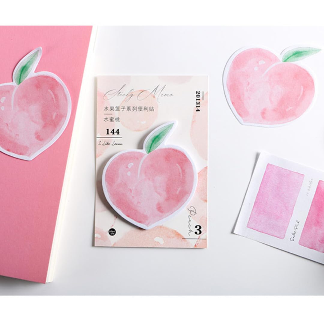 Fruit Shape Orange Watermelon Pear Peach Pear Self Adhesive Notepad Paper Sticky Note