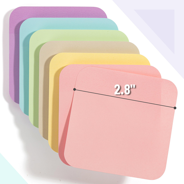 Creative Paper Sticky Note with Round Corner & Multiple-color Colorful Sticky Note Sticky Pads Note Pad
