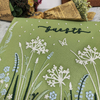Lay-Flat Binding Embroidered Fabric Cloth Cover Guest Book Baby Shower Guest Book with Pen & Ribbon Bookmark