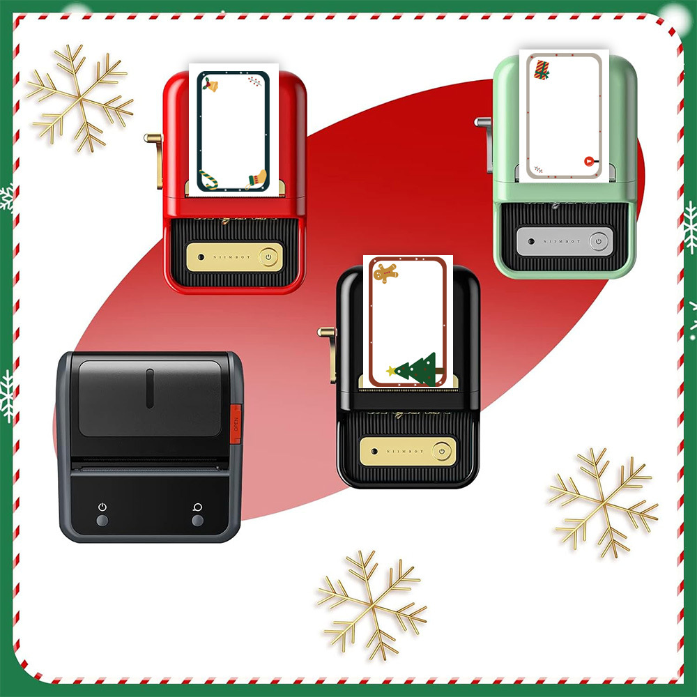 Merry Christmas Direct Thermal Labels Stickers Multi-Purpose Thermal Sticker Labels Printer for Inventory Address Name Gift Tag