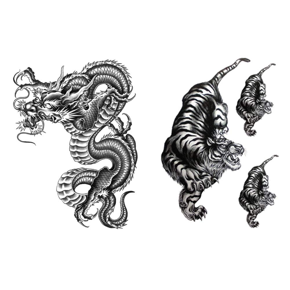 Large Temporary Tattoo Sticker Fake Tattoo Body Tattoo Stickers for Men