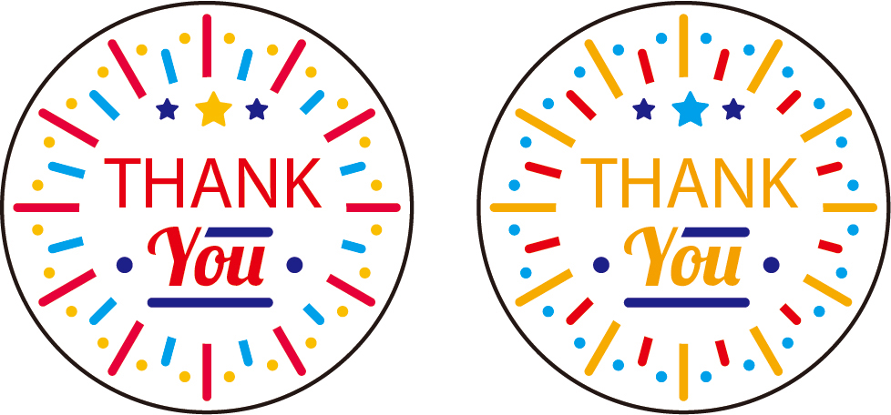 1.5 Inch 500Pcs Label Thank You Stickers Waterproof for Small Business