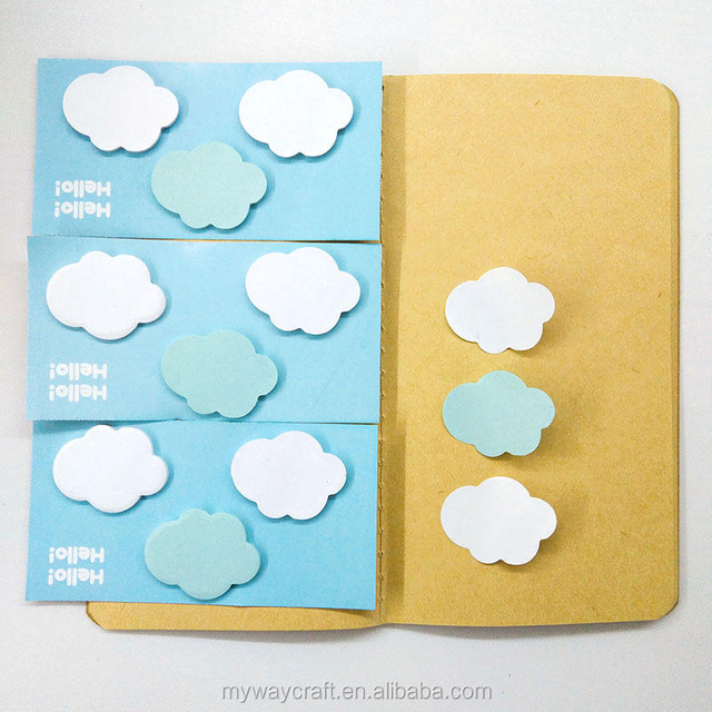 Cute Clouds Shape Mini Memo Pad Stationery Sticky Notes