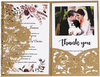 Blank Brown Gold Wedding Invitations Kits Laser Cut Wedding Invitation with Envelopes